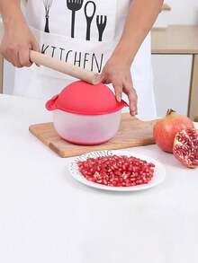 1pc Pomegranate Deseeder Tool, Fresh Pomegranate Opener, Fruit Pulp Separator, Pomegranate Peeler, Kitchen Gadget - Multicolor - View 4