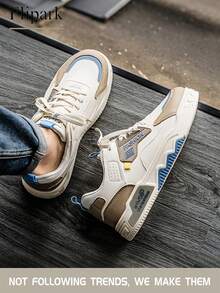 Flipark 男士新款透气百搭小众原创休闲运动鞋，厚底防滑运动鞋，随机涂鸦图案休闲运动鞋