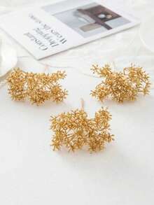 1 bukiet sztucznych złotych liści, materiały na wianek DIY, dekoracja ślubna, dekoracja domu, prezent na walentynki, prezent noworoczny, opakowanie na cukierki, dekoracja tortu urodzinowego, dekoracja świąteczna do domu i biura, dekoracja stołu, centralny element świąteczny w stylu rustykalnym, dekoracja kuchni i jadalni, jesienna dekoracja domu, dekoracja zimowa, dekoracja na Halloween, dekoracja świąteczna, prezent urodzinowy - Złoto 2 - Zobacz 8