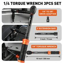 1/4" Torque Wrench Snap Socket Professional Drive Click Ratcheting Extension Bar - 1 - View 3