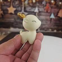 1-Piece Mini Christmas Reindeer Statue, European And American Style Imitation Jade Deer Resin Statue, Indoor Christmas Decoration, Suitable For Fireplaces, Party Tables, Shelf Decorations - Multicolor - View 4