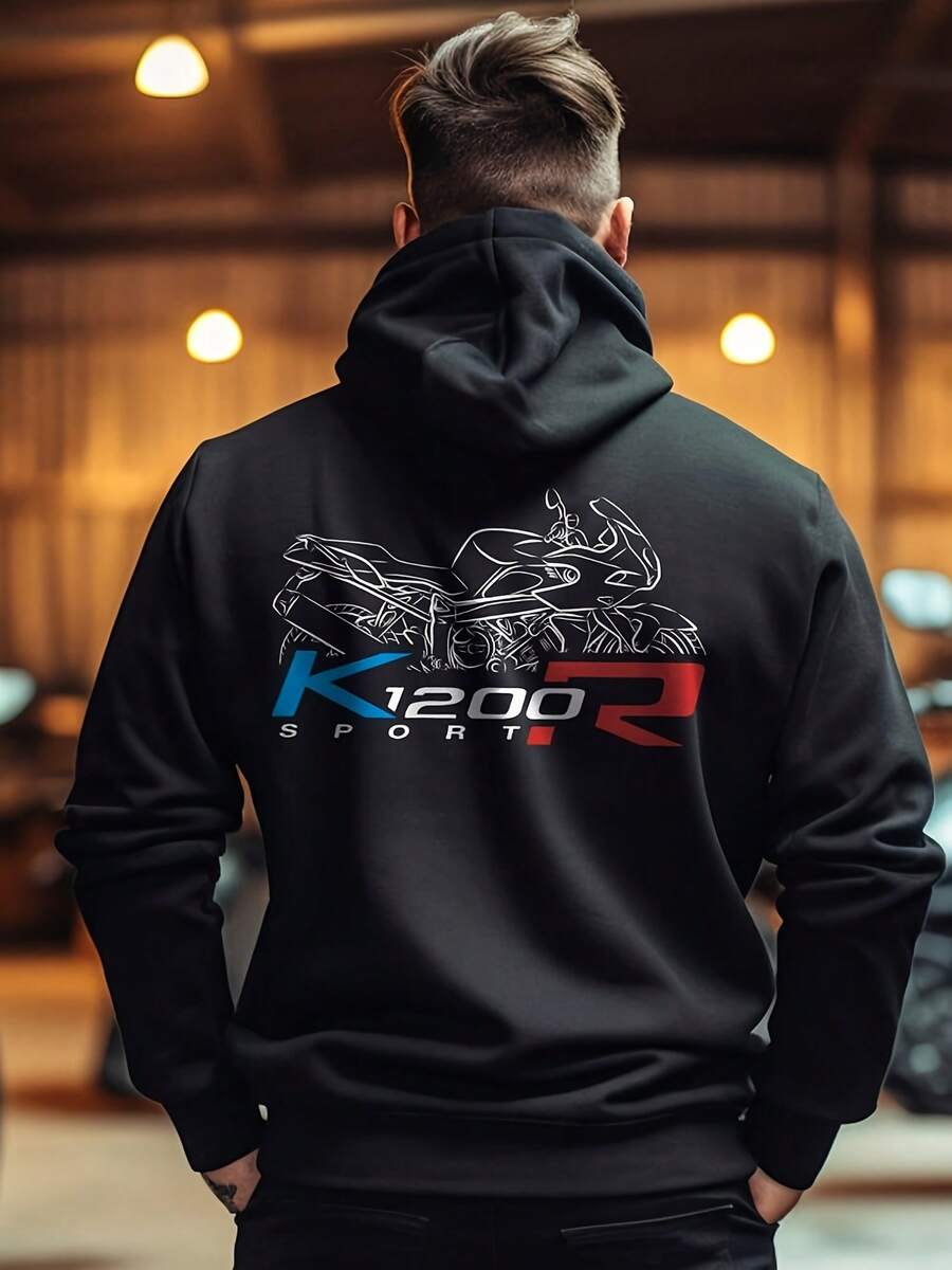 BMW K1200R Sport Hoodie - Motorcycle Sweatshirt For Motorrad Riders,Autumn/Winter Hoodie Autumn Set - Style 30 - View 1