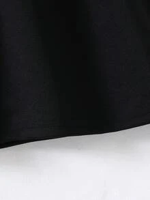 春夏淑女女孩黑色百褶高腰半身裙，简约设计优雅百搭 - 黑色 - 查看 6