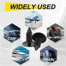 200PCS Car Plastic Trim Boot Rivets Push Clip Fastener, 6.4mm Hole Automotive Bumper Shield Fastener Clip, Push Pins Bumper Clips Retainers Screw Car Body - ban đầu - Xem 6
