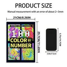 100pcs Digit Coloring Task Series: Mosaic Pixel Art, Halloween Digit Coloring, Secret Pixel Scenes And More, Fun To Improve Focus, Challenging, Suitable For Teens & Adults (11.69x8.26 Inches, 24 Double-Sided Coloring Pages), Christmas Gift, Thanksgiving Gift, New Year Gift, Back To School Gift - Multicolor - View 8