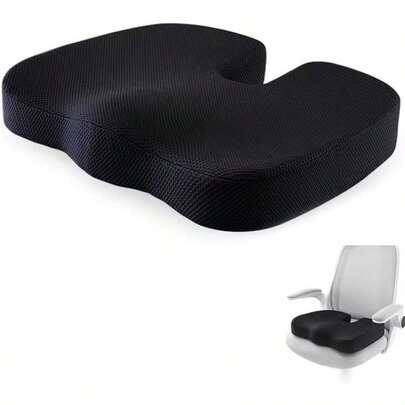 Seat Cushion Home Office Car Chair Cushions Memory Foam Cushion W Handle For Computer Desk Wheelchair And Car Driving Use Back Support Pillow For Chair