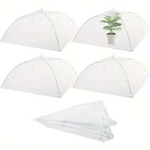 1件装网状植物罩，可重复使用，遮光罩/圆顶植物保护罩，可折叠伞状，适用于户外花园蔬菜、花卉、草莓等。餐桌食物罩 - 彩色 - 查看 4