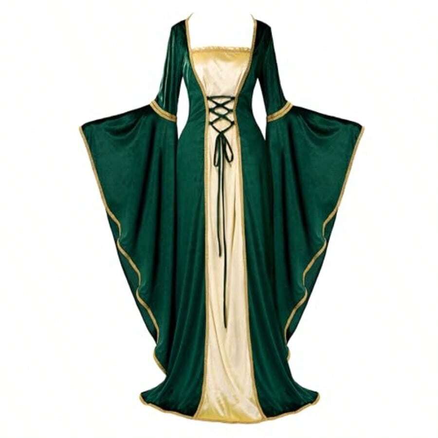 Spooktacular Creations Renaissance Costume Women Velvet Medieval Dress For Women Irish Renaissance Dress For Halloween - 大的 - 查看 1