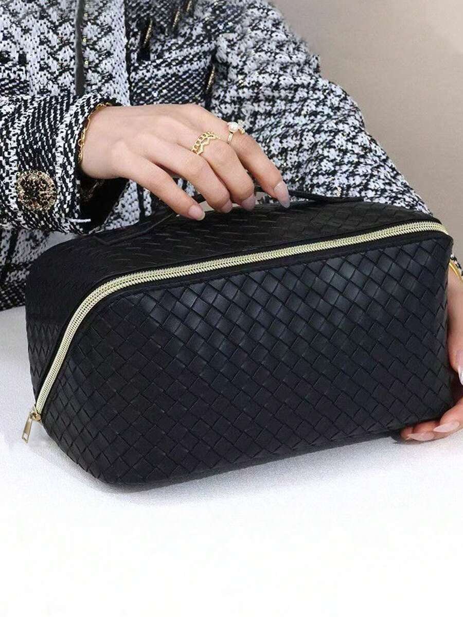 1 chiếc túi đựng mỹ phẩm kẻ caro thanh lịch - Túi đựng đồ du lịch đa năng dung tích lớn, túi trang điểm, ví đựng tiền xu, thích hợp làm quà tặng cho bạn gái, vợ, mẹ, dịp Halloween, đêm Giáng sinh, Giáng sinh, sinh nhật, các sự kiện ngày lễ. - Nhiều màu - Xem 1