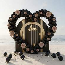 147 Pieces (1 Set) Of Matte Black Party Decoration Balloons Of Different Sizes, Balloon Wreath Arch Set, Unique Exploding Star Shaped Balloons, DIY Balloon Tree, Balloon Arch, Birthday, Wedding, Valentine's Day, Party Decoration, Christmas And New Year Decoration, Wedding Balloon Bouquet, Balloon Set - Multicolor - View 6