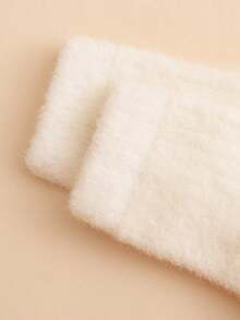 1 Pair Baby/Toddler Plush Socks, Soft Knitted Wool Socks In Multiple Colors, Unisex For Infants, Essential For Winter - Multicolor - View 7