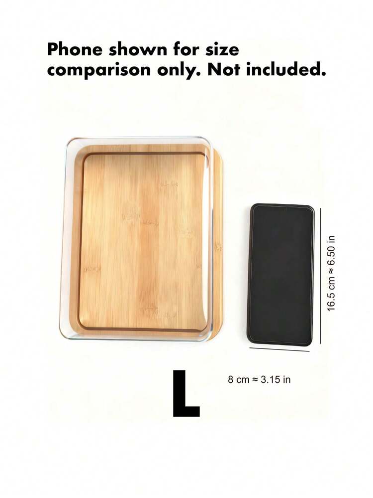 1pc Bamboo Butter Box With Lid, Butter And Cheese Container For Kitchen Countertop, Clear Butter Tray With Lid, Refrigerator Organizer, Desserts, Cakes, Cheese And Butter Storage Container That Can Be Easily Placed In The Refrigerator, Kitchen Counter Or Dining Table | Ideal For Birthday Parties & Afternoon Tea - Multicolor - View 12