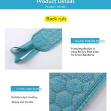 Ensemble exfoliant pour le dos - 3 pièces Kit d'outils de bain avec un puissant retrait de la saleté pour les hommes et les femmes, comprend une longue sangle de loofah et une éponge de bain pour une propreté ultime - Multicolore - Voir 6