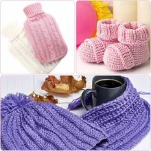 5卷/250克优质牛奶纤维纱线 - 柔软针织纱线，适合DIY钩编和编织项目，是制作包包、靠垫、玩偶、家居装饰的理想之选 - 多种颜色可选，每卷约50克 - 彩色 - 查看 3