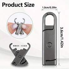 2/4/8个装旋转拉链拉片 - 优质锌合金拉链头，适用于行李箱、夹克、背包、靴子、钱包和外套 - 安装简便，无需工具，可重复使用 - 彩色 - 查看 11