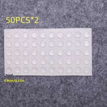 50/100个自粘式门挡橡胶减震器，橱柜缓冲垫，硅胶家具防撞保护垫，生日、毕业最佳礼物 - 彩色 - 查看 2