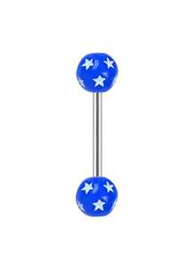 1pc Personalized Football Star Tongue Piercing Jewelry For Women