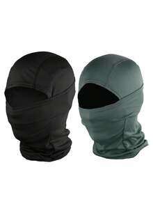 1pc/2pcs Solid Color Balaclava Face Mask Neck Warmer, Breathable Ski Mask For Outdoor Sports, Hiking, Fishing, Commuting,Beach,Holiday - Style B - View 28