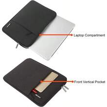 Laptop Case 16 Inch 1515.6 Inch Laptop Sleeve Compatible With MacBook Pro 16 M4 M3 M2 M1 HP    ASUS Notebook Polyester Vertical Computer Sleeve Bag With Pocket Black - Black - View 4