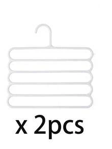 10件装/5件装/4件装/2件装/1件装衣柜收纳挂架，5层塑料围巾架，可选加厚耐用升级版，裤子/围巾/领带收纳架