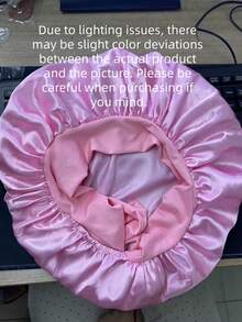 1pc Luxury Satin Silk Sleep Cap With Adjustable Drawstring - Lightweight Hair Care Sleep Bonnet, All-Night Comfort, Perfect For Long Curly Or Braided Hair - Premium Bathroom Accessory, Fashionable & Comfortable, Unisex Overnight Hair Care Product - Multicolor - View 4
