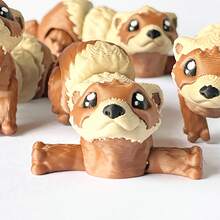 1/2 piezas Figura de modelo de animal articulado de hurón impreso en 3D de 11,2 cm/4,4 pulgadas, decoración colgante, llavero, decoración interior de automóvil, Halloween, relleno de calcetines navideños, decoraciones navideñas, juguete antiestrés, juguetes para niñas, regalos para hombres, regalos para fiestas de cumpleaños, juegos de Navidad divertidos