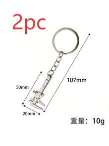 2pcs Portable Mini Vernier Caliper Tool, Alloy Vernier Caliper Keychain, Measurement Tool, Decorative Ruler 0.0-1.57 Inches, Suitable For Calibur Digital Tools, Woodworking Tools, Work Tools, Subway, Sewing Ruler, Measuring Instruments, A Delightful Christmas Gift! - Multicolor - View 9