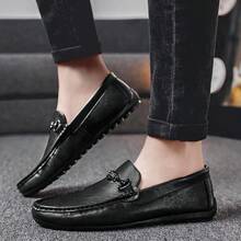 2025新款休闲通勤商务办公皮鞋 - 黑色 - 查看 6