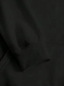 Sudadera con capucha para hombres con estampado de fe cristiana y cruz SALVADOR - Corte holgado, tela libre de arrugas, sudadera con estampado en la espalda, estilo callejero duradero, adecuado para ocasiones diarias y formales, estilo urbano con mangas largas para hombres y jóvenes (Otoño/.) - Negro - Ver 4