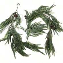 Christmas Vine Artificial Plant Pine Needle Vine Wreath Decor, Faux Green Plant Vine - Multicolor - View 5