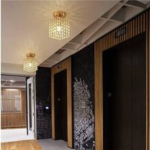 Nordic Modern Minimalist Corridor/Entryway/Balcony Crystal Ceiling Light, Elegant & Lightweight, Bulb Not Included