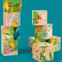 1 Set Of 6pcs Animal World Farm Animal Puzzle Toys, Educational Jigsaw Puzzles, Bring Intelligence Development And Happiness - Multicolor - View 9