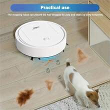 【三合一扫地机器人】集扫地和拖地功能于一体 | USB充电，适用于宠物毛发、硬地板和日常清洁