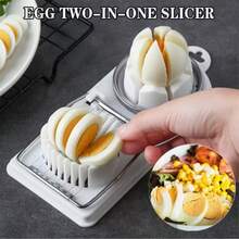 3pcs 2-In-1 Multifunctional Egg Slicer Cutter - Hard Boiled Egg Chopper Divider Dicer - Kitchen Gadget, ABS Material, Uncharged, Food- Design For Efficient Egg Preparation, Egg Slicer For Hard Boiled Eggs, Food Preparation Tool, Modern Kitchenware, Durable Kitchen Tool