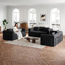 Black + Chenille + 6 Seat