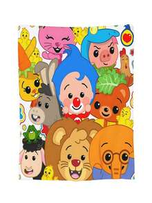 Plim Plim Anime Flannel Blanket For Girls Boys Anime Gifts Throw Blanket Cozy Plush Flannel Fleece Print Blankets Double-Layer Blanket Lightweight Fuzzy For Bed Decor - màu đen - Xem 3