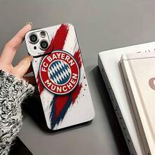Funda para móvil con el logo del FC Bayern München, compatible con teléfonos ,  17,  16 Pro Max,  15 Pro Max,  13 y  12. Fabricada en TPU, ofrece protección contra golpes y caídas. Ideal para aficionados al deporte, como regalo para amigos y familiares, y para ocasiones especiales como cumpleaños y partidos. - Negro - Ver 5