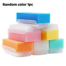 1pc Soft Bristle Cat Tongue Sensory Brush - Similar To Mother Cat's Tongue, Soothing Pet Grooming Tool, Non-Electric Plastic Material, Suitable For Shaping And Comforting Cats