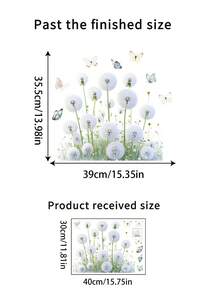 1/2片装白色蒲公英窗贴，蝴蝶玻璃贴纸，窗户装饰贴纸，双面可见静电胶，可移除无残留，适用于客厅和卧室装饰，家居装饰品 - 彩色 - 查看 5