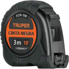 Truper FCN-8M, Flexómetro contra impactos 8 m cinta negra 25 mm - 3 metros - Ver 2