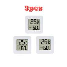1/2/3个装迷你室内温湿度计，液晶数字温湿度计，适用于室内 - 精准温湿度监测，电池供电，安装简便，白色（仅摄氏度），室内气候监测器，温度监测器，湿度监测器 | 现代美学设计 | 简约白色外壳 - 白色 - 查看 12