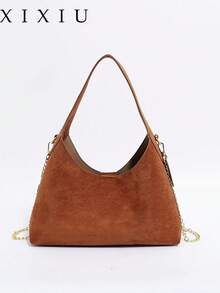 Small - Batch Designed High - End Dumpling Bag, 2025 New Style Retro Matte Shoulder Bag, Simple Commuter Armpit Bag - Brown - View 4