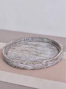 1pc Wooden Tray For Festive Birthday Party Decor, Farmhouse Candlestick, Vintage Coffee Tray For Living Room, Solid Wood Tray,Kitchen.Gifts, Storage Boxes, Kitchen Utensils, Home Furnishings. - Multicolor - View 14