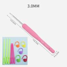 9pcs Crochet Hook Set With Storage Box, Soft Handle Crochet Hooks Set, Knitting Tools DIY Yarn Craft Supplies (Assorted Color Knitting Needles & Stitch Markers)