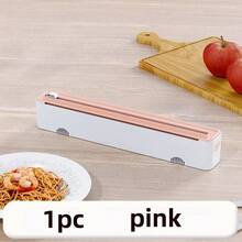 Cling Wrap Dispenser With Sliding Cutter - Kitchen Storage Box, Mountable On Fridge, Suitable For Home And Commercial Use, Cutting Box, Stable Storage, Practical Tool, Kitchen Supplies - Multicolor - View 13