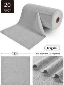 20pcs Reusable Microfiber Cleaning Cloth Rolls - 7.9x7.9 Inches (20x20cm), With Holes, Super Absorbent, Scratch-Resistant, Machine Washable, Multi-Purpose Cleaning Towels For Home, Kitchen, Restaurant, Auto Detailing - Multicolor - View 3