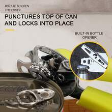 KitchenAid Classic Multifunction Can Opener And Bottle Opener Easy To Use, Razor Sharp Stainless Steel Cutting Wheel, Soft Ergonomic Handles, Colorful Style Optional - Nắp Green W Smile - Xem 2