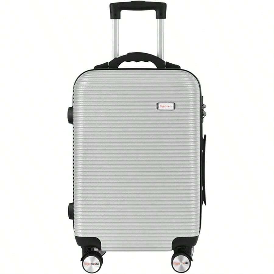 Flightmode Lightweight Luggage Suitcase With Digital Weighing Scale And USB Charging Port TSAApproved Carryon Travel Bag With Silent Wheels And Durable Iron Tie Rod Silver 20 Inch - Silver - View 1