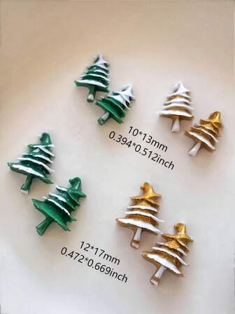 Julnagel Röd Rosett Snöflinga Pärla Nageltips Rött Band Alla hjärtans dag Nagelkonst Dekoration Nagelpärlor Nageltillbehör Julnaglar