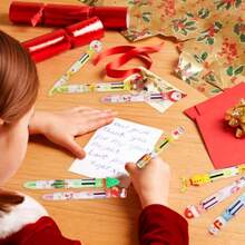 LOKIPA Christmas Multicolor Ballpoint Pen 24PCS 6 In 1 Christmas Ballpoint Pens 4 Colors Retractable Ballpoint Pens For Christmas Party School Office Random Style - Nhiều màu - Xem 7